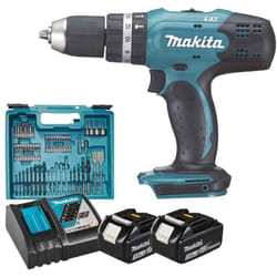 Makita - DHP453RFX4 Trapano avvitatore a percussione 18V + 74 Accessori