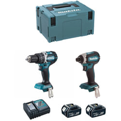 MAKITA Kit DLX2180TJ (DHP484 + DTD153 + 2 x 5,0 Ah + DC18RC + MAKPAC 3)