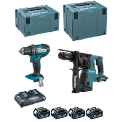 Makita - Kit DLX2138PTJ (DDF482 + DHR264 + 4 x 5,0 Ah + DC18RD + makpac 3 + makpac 4)