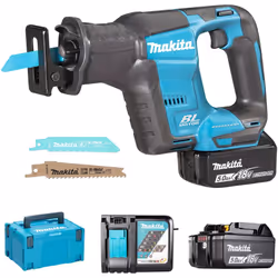 Il Seghetto Diritto Makita DJR188RTJ 18V 5Ah è un utensile Makita alimentato a batteria, con un potente motore Brushless da 1 ...