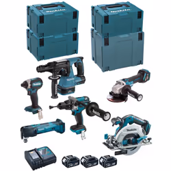 MAKITA Kit DLX6085TJ Tassellatore MAKITA DHR243 - Motore brushless BL : l'energia prodotta dal motore è più efficiente, aumen ...
