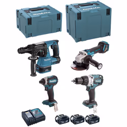 MAKITA Kit DLX4104TJ1 Trapano a Percussione MAKITA DHP481 - Motore brushless BL : più efficiente, riduce l'attrito e il surri ...