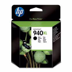 HP Cartuccia originale inchiostro nero ad alta capacità 940XL, Resa elevata (XL), Nero, Inchiostro a base di pigmento, 1 pz,  ...