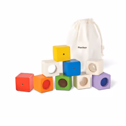 PlanToys Activity Blocks, 1 anno/i, 9 pz, Legno