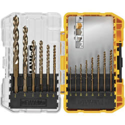 Dewalt - Set di punte per trapano in acciaio legato al cobalto con punta pilota, 14 pezzi (DWA1240)
