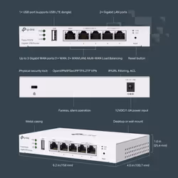 TP-Link Festa FR205 router cablato 10 Gigabit Ethernet, 100 Gigabit Ethernet, Gigabit Ethernet Bianco - Vista aggiuntiva 8