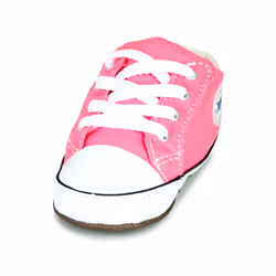 Scarpe bambini Converse CHUCK TAYLOR FIRST STAR CANVAS HI Rosa - 19 - Vista aggiuntiva 3