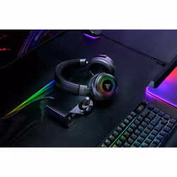 Razer Kraken V4 Pro Auricolare Con cavo e senza cavo A Padiglione Gaming USB tipo A Bluetooth Nero - Vista aggiuntiva 5