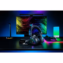 Razer Kraken V4 Pro Auricolare Con cavo e senza cavo A Padiglione Gaming USB tipo A Bluetooth Nero - Vista aggiuntiva 6