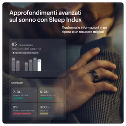 Ultrahuman Ring AIR – Monitor del sonno e dell'attività fisica, anello intelligente per uomo e donna, nessuna spesa per l'app per le funzioni standard, durata della batteria fino a 6 giorni (taglia 6) - Vista aggiuntiva 5