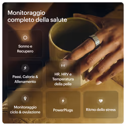 Ultrahuman Ring AIR – Monitor del sonno e dell'attività fisica, anello intelligente per uomo e donna, nessuna spesa per l'app per le funzioni standard, durata della batteria fino a 6 giorni (taglia 13) - Vista aggiuntiva 3