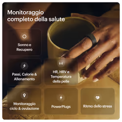 Ultrahuman Ring AIR – Monitor del sonno e dell'attività fisica, anello intelligente per uomo e donna, nessuna spesa per l'app per le funzioni standard, durata della batteria fino a 6 giorni (taglia 6 ) - Vista aggiuntiva 3