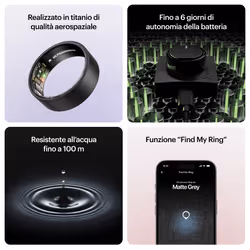 Ultrahuman Ring AIR – Monitor del sonno e dell'attività fisica, anello intelligente per uomo e donna, nessuna spesa per l'app per le funzioni standard, durata della batteria fino a 6 giorni (taglia 13) - Vista aggiuntiva 7