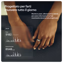 Ultrahuman Ring AIR – taglia 12- Monitor del sonno e dell'attività fisica, anello intelligente per uomo e donna, nessuna spesa per l'app per le funzioni standard, durata della batteria fino a 6 giorni, Raw Titanium - Vista aggiuntiva 6