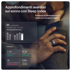 Ultrahuman Ring AIR – taglia 14- Monitor del sonno e dell'attività fisica, anello intelligente per uomo e donna, nessuna spesa per l'app per le funzioni standard, durata della batteria fino a 6 giorni, Raw Titanium - Vista aggiuntiva 5