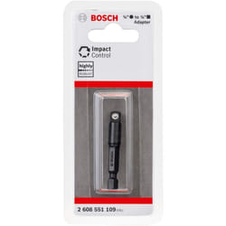 Bosch - Accessories 1x Adattatore Impact Control per Bussola (1/4' hex a 1/4' Quadrato, Lunghezza 50 mm, Accessori Trapani)