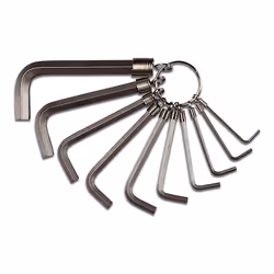 CHIAVE ESAGONALI 10 PZ DALLA 1,5 MM ALLA 10 MM - ACCIAIO ESECUZIONE SABBIATA