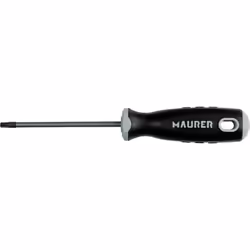 CACCIAVITE TORX MAURER T8X80 MM - CON FORO In acciaio cromo vanadio - Lama sezione tonda - Punta magnetica brunita- Su placch ...