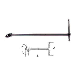 OX - chiave a t attacco quadro snodato 1/2' lunghezza 450mm