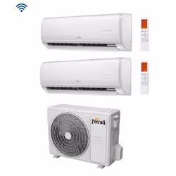 Climatizzatore Condizionatore Dual Split Inverter Ferroli Giada M 9000+9000 btu con 21-3 Wi-Fi Integrato Alexa e Google HOME ...