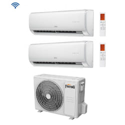 Climatizzatore Condizionatore Dual Split Inverter Ferroli Giada M 9000+9000 btu con 21-3 Wi-Fi Integrato Alexa e Google HOME 9+9 - NOVITA
