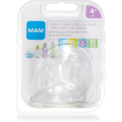 MAM Baby Bottles Extra Soft Cup Spout 4m+ 2 pz