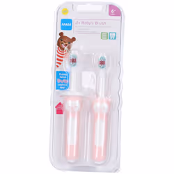 Mam Babys Brush Box Doppia Femmina per Pulizia Denti 2 Pezzi