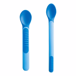 Mam Heat Sensitive Spoons&amp;Cover è un prodotto utile per aiutare il bambino a mangiare in autonomia e per conservare le po ...