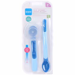 Mam Heat Sensitive Spoons&Cover Posate per Bambini 2 Pezzi