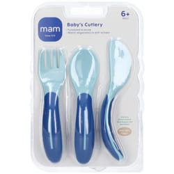 Mam Baby's Cutlery 6+ Maschio Set Posate Ergonomiche per Bambini