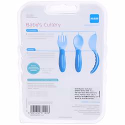 Mam Baby's Cutlery 6+ Neutro per Autonomia Set 3 Posate