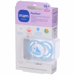 Mam Succhietto Perfect 16+ Silicone Single Box Maschio per Sviluppo Orale Singolo