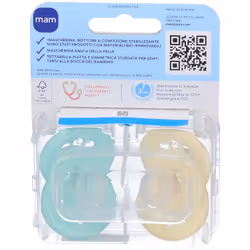 Mam Succhietto Original Night per Bambini 6+ Mesi Silicone Neutro 2 Pezzi