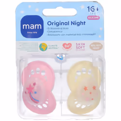 Mam Original Night 16+ Succhietto per Bambini dai 16+ 2 Pezzi