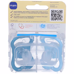 Mam Air Night Succhietto 16+ Mesi Silicone Maschio per Comfort 2 Pezzi