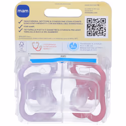 Mam Air Night Succhietto 16+ Mesi Silicone Femmina per Comfort 2 Pezzi