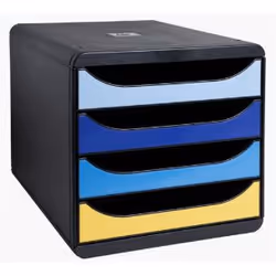 Exacompta 3104202D organizzatore per cassetto di scrivania Plastica Nero, Blu, Giallo - Vista aggiuntiva 5
