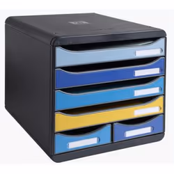 Exacompta 3124202D organizzatore per cassetto di scrivania Plastica Nero, Blu, Giallo - Vista aggiuntiva 6