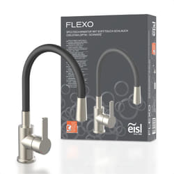 EISL NI186FLNIB Rubinetto da cucina Flexo, miscelatore da cucina con canna flessibile, miscelatore per cucina, acciaio inox/nero