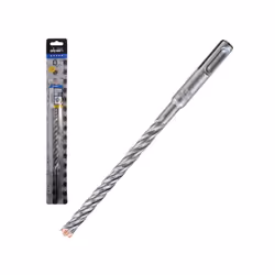 Punta elicoidale con placchette tungsteno Esecuzione rettificata - Spirale progessiva Attacco SDS Plus - 4 taglienti a gradin ...