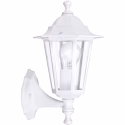 EGLO LATERNA 5, Illuminazione da parete da esterno, Bianco, Vetro, IP44, I, Trasparente