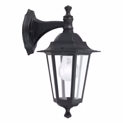 EGLO LATERNA 4, Illuminazione da parete da esterno, Nero, Alluminio, IP44, Cortile, I