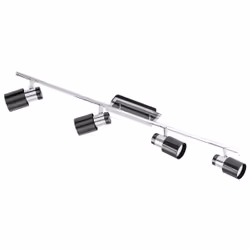EGLO Davida 1, GU10, 4 lampadina(e), 20 W, 3000 K, 400 lm, Nero, Nichel