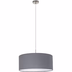 EGLO Pasteri, Supporto flessibile, Grigio, Nichel, Grigio, Tessuto, Acciaio, Tessuto, Rotondo