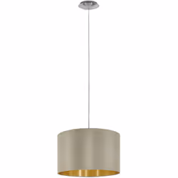 EGLO MASERLO, 1 lampadina(e), E27, IP20, Oro, Grigio talpa
