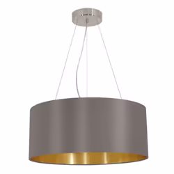 EGLO MASERLO, Soffitto, Cappuccino, Nichel, Oro, Acciaio, Tessuto, Tessuto, IP20