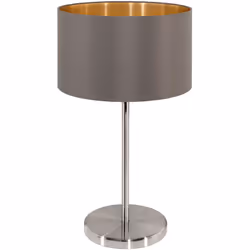 EGLO Maserlo, Cappuccino, Oro, Nichel, Tessuto, Acciaio, Camera da letto, Soggiorno, IP20, II, ENEC
