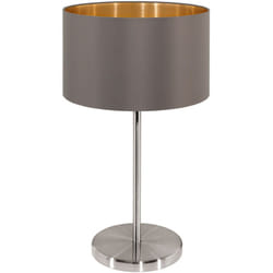 EGLO Maserlo lampada da tavolo E27 Cappuccino, Oro, Nichel