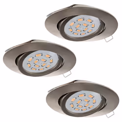 EGLO Tedo, Faretto da incasso, Lampadina/e non sostituibile/i, LED, 5 W, 3000 K, Nichel