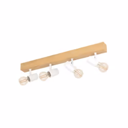 EGLO Townshend 3, Faretto per illuminazione ferroviaria, E27, 4 lampadina(e), 220-240 V, Bianco, Legno
